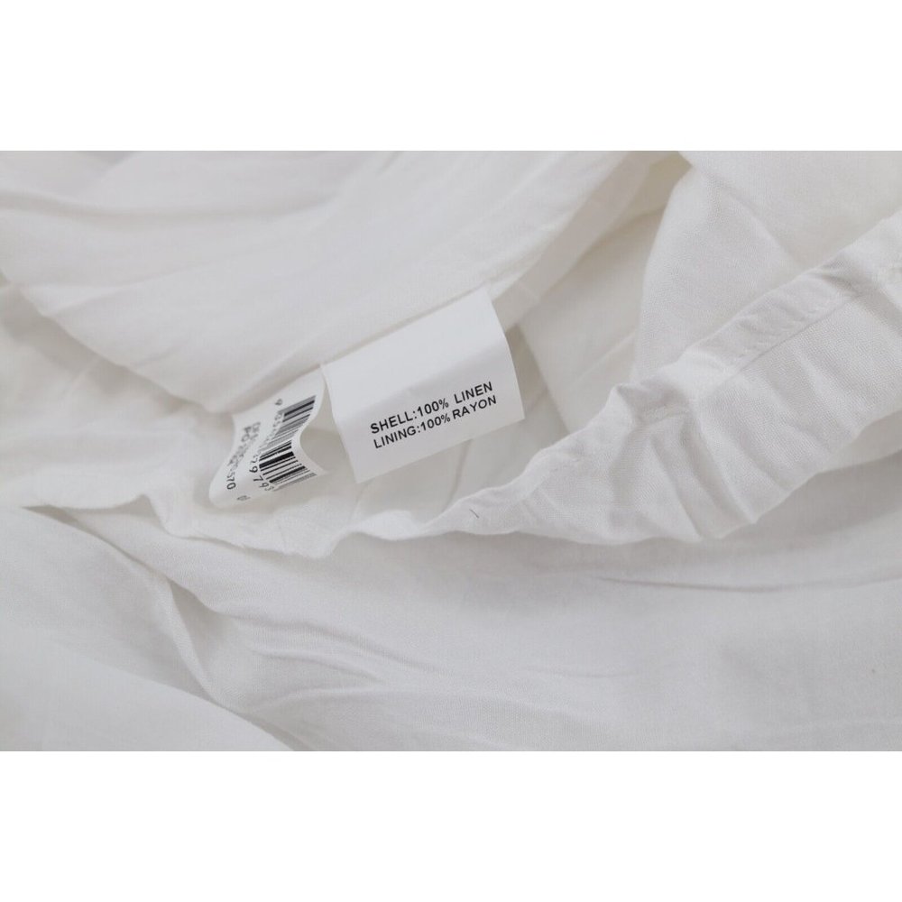 NWT DISSH WOMEN SIZE 4 KOKO CHOCOLATE PALM MIDI DRESS/ Beige White Flora Linen - Picture 12 of 12